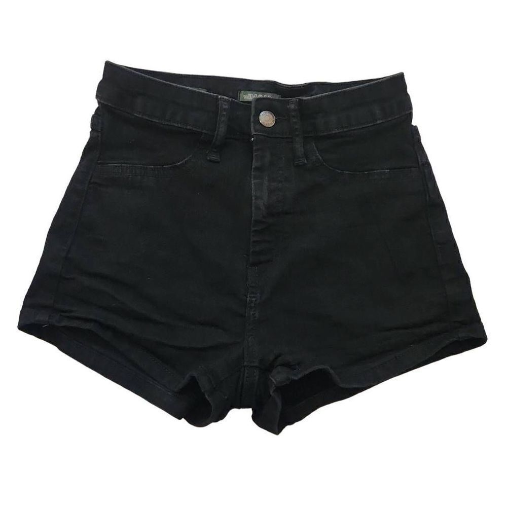 Wild Fable Ladies Size 2 / 26R Black Denim Highest Rise Shorts